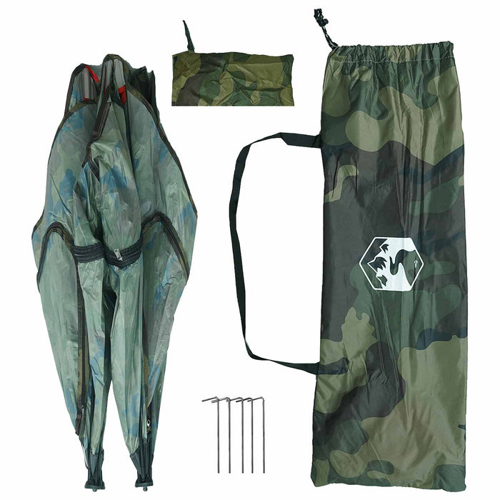 Cort de vânătoare Camuflaj 145 x 145 x 150 cm Poliester și oțel WALTI