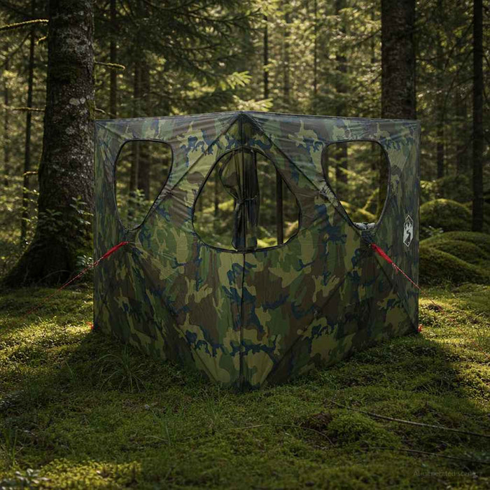 Cort de vânătoare Camuflaj 145 x 145 x 150 cm Poliester și oțel WALTI