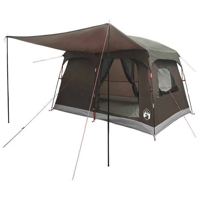 Cort de Familie Culoare Maro Gri 380 x 260 x 190 cm Poliester WALTI