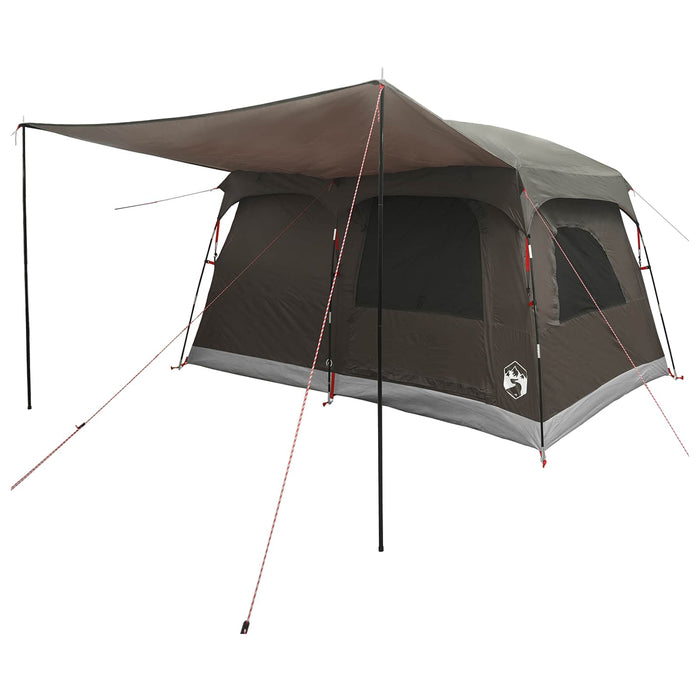 Cort de Familie Culoare Maro Gri 380 x 260 x 190 cm Poliester WALTI