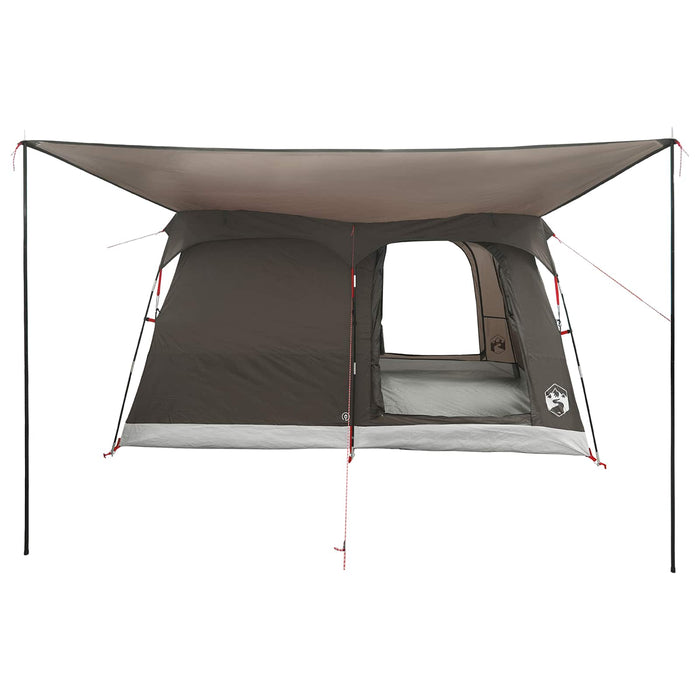 Cort de Familie Culoare Maro Gri 380 x 260 x 190 cm Poliester WALTI