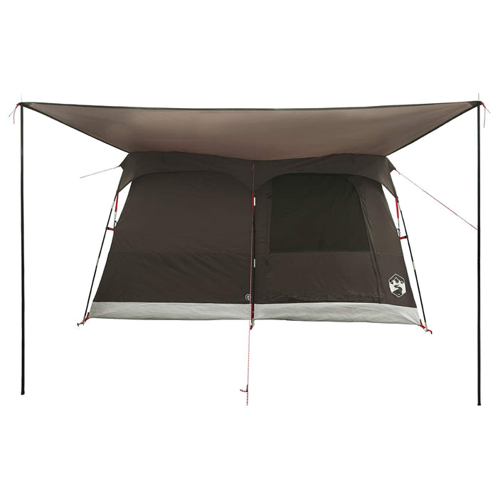 Cort de Familie Culoare Maro Gri 380 x 260 x 190 cm Poliester WALTI