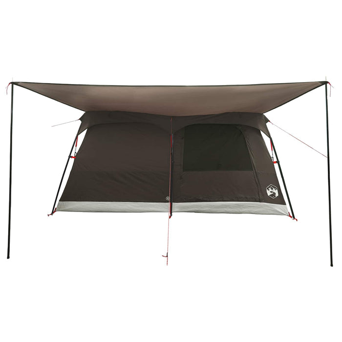 Cort de Familie cu acoperiș Culoare Maro Gri 420 x 305 x 200 cm WALTI