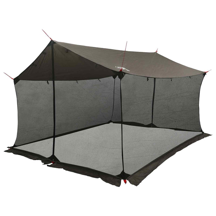 Cort de camping cu pereți din plasă Culoare Maro Gri WALTI