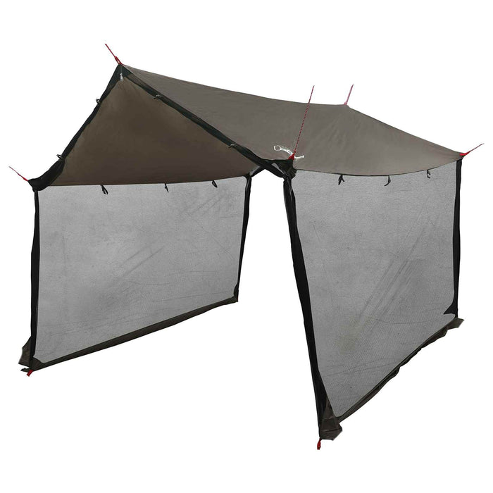 Cort de camping cu pereți din plasă Culoare Maro Gri WALTI