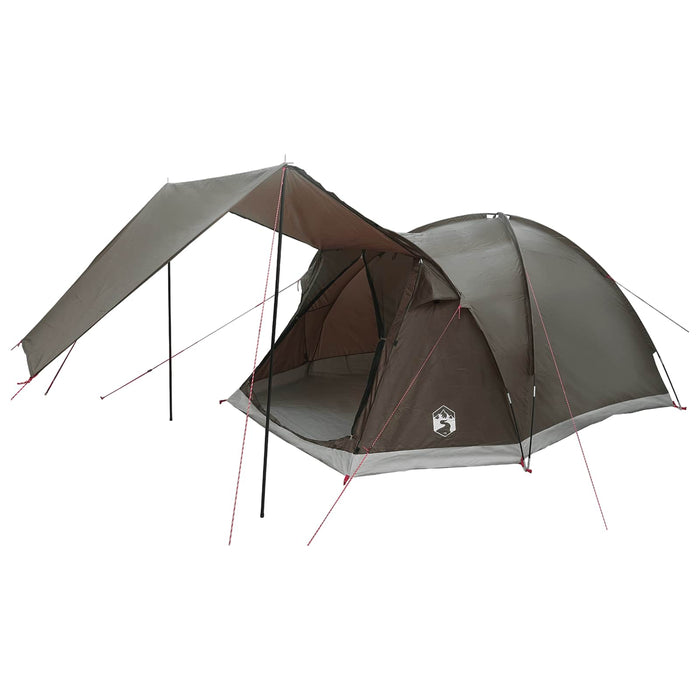Tent Cabină Gri cărămiziu 4 persoane Poliester și oțel WALTI