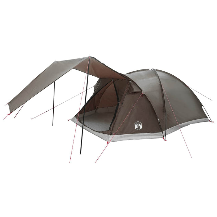 Tent Cabină Gri cărămiziu 6 persoane Poliester și oțel WALTI