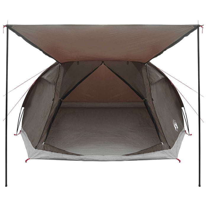 Tent Cabină Gri cărămiziu 6 persoane Poliester și oțel WALTI