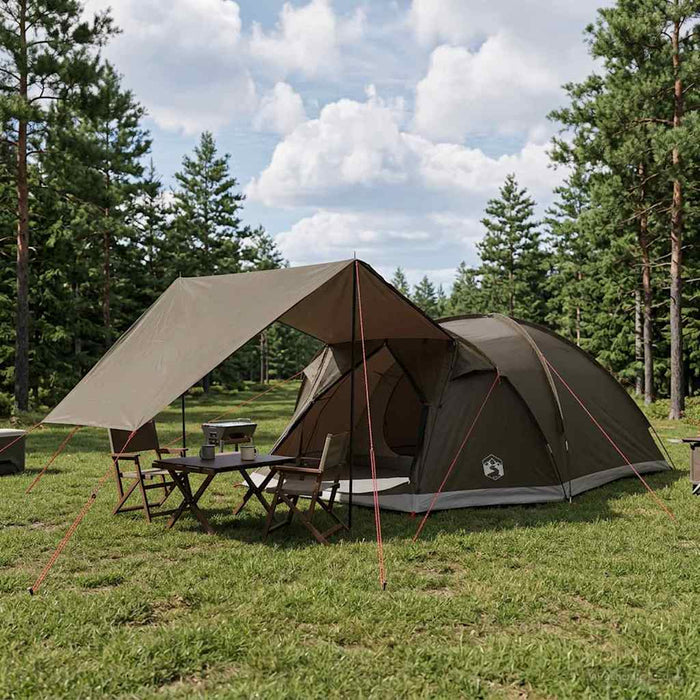 Tent Cabină Gri cărămiziu 8 persoane Poliester și oțel WALTI