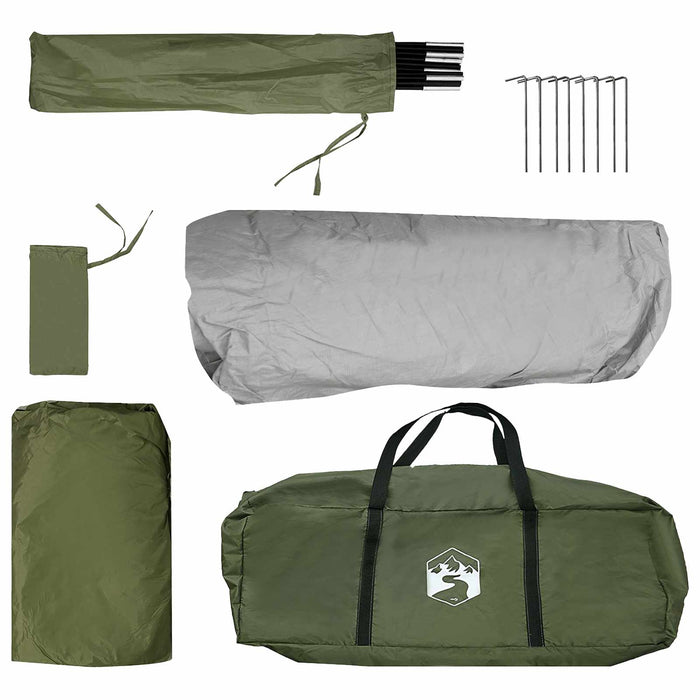 Cort Instant cu acoperiș Verde măsliniu 305 x 215 x 140 cm WALTI