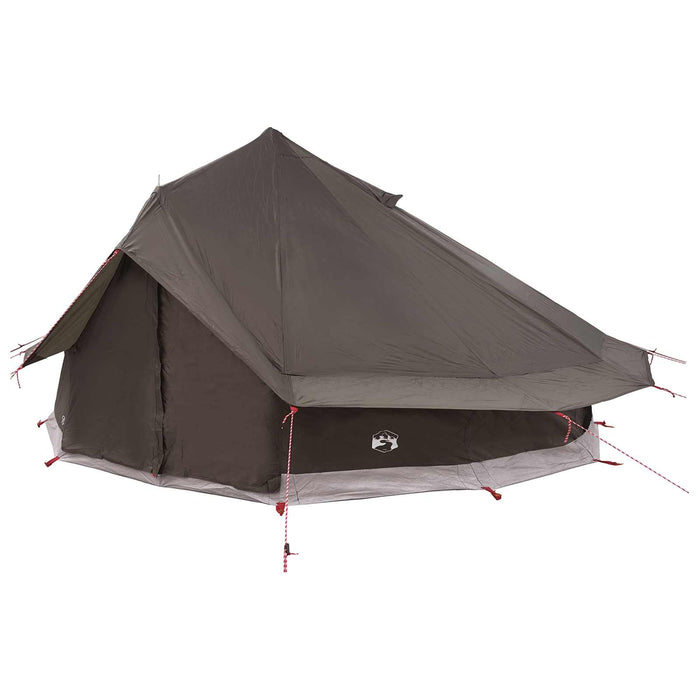 Cort Tipi Culoare Maro Gri 700 x 700 x 395 cm Poliester și oțel WALTI