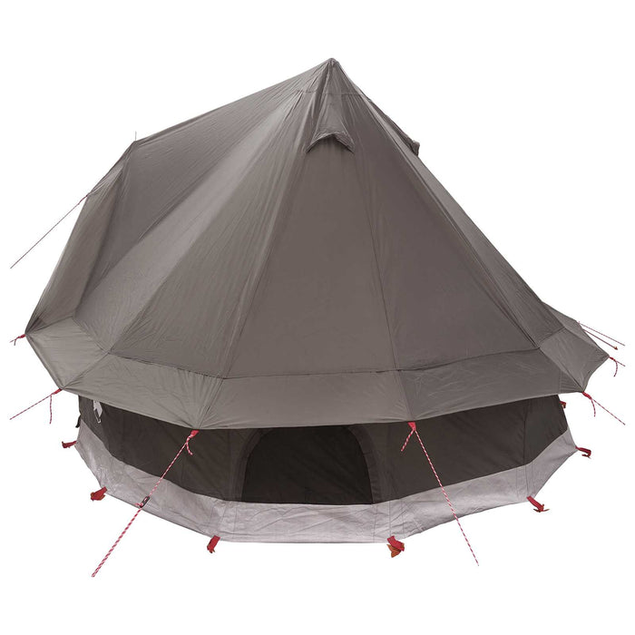 Cort Tipi Culoare Maro Gri 250 x 250 cm Poliester și oțel WALTI