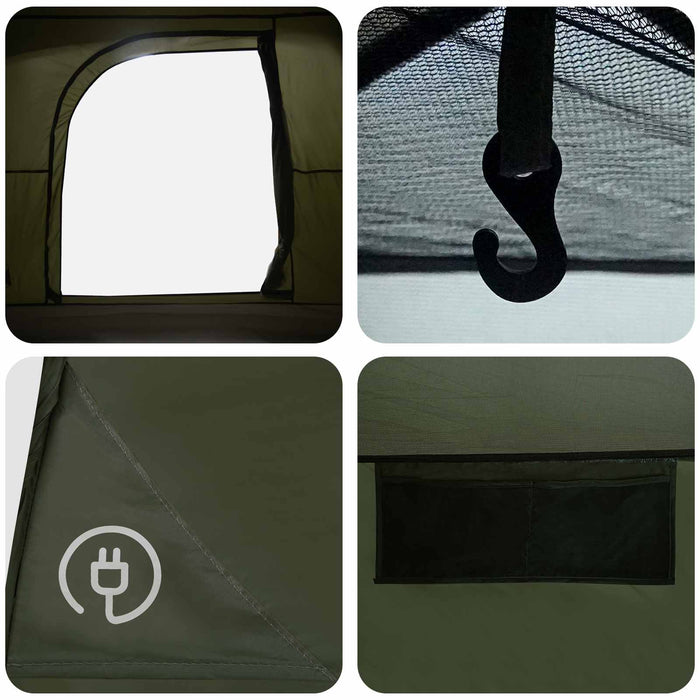 Tent Cabină Verde măsliniu 244 x 213 x 183 cm Poliester și oțel WALTI