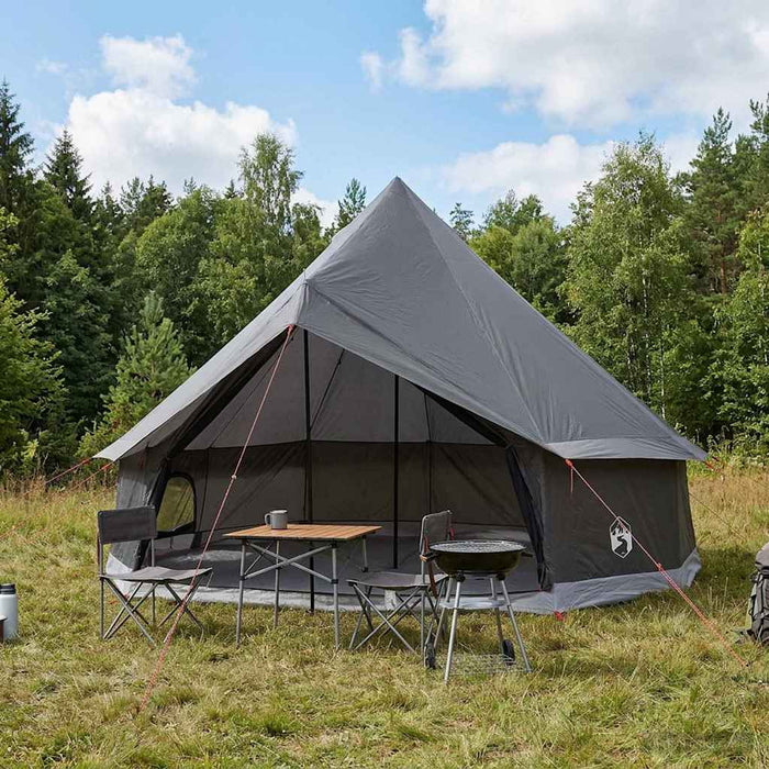 Cort Tipi Culoare Maro Gri 300 x 300 x 200 cm Poliester și oțel WALTI