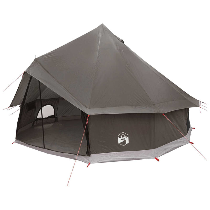 Cort Tipi Culoare Maro Gri 300 x 300 x 200 cm Poliester și oțel WALTI