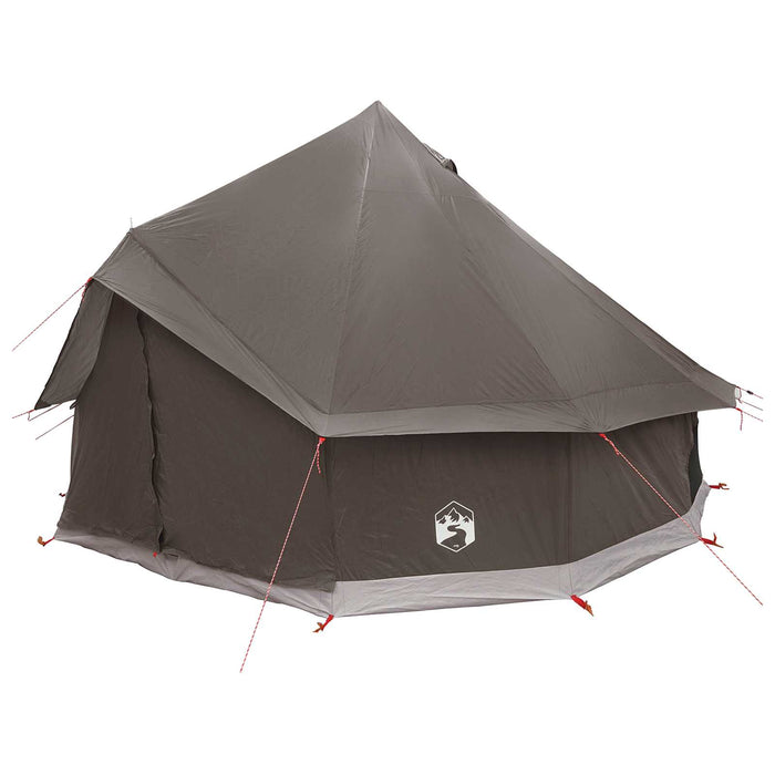 Cort Tipi Culoare Maro Gri 300 x 300 x 200 cm Poliester și oțel WALTI
