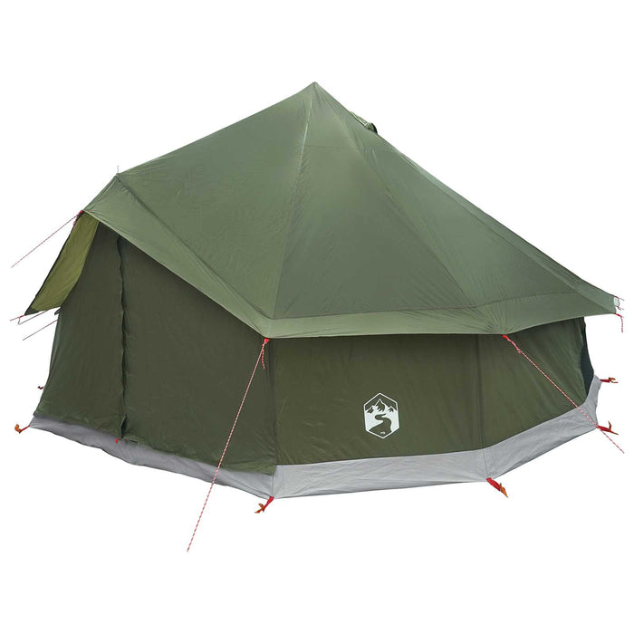 Cort Tipi Verde măsliniu 400 x 400 x 250 cm Poliester și oțel WALTI