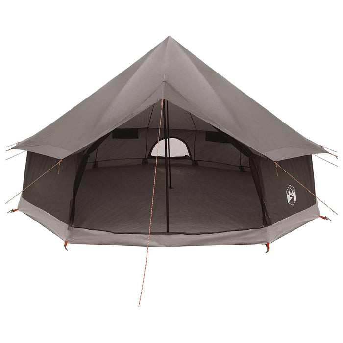 Cort Tipi Culoare Maro Gri 400 x 400 x 250 cm Poliester și oțel WALTI