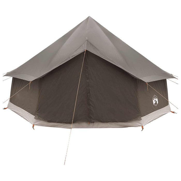 Cort Tipi Culoare Maro Gri 400 x 400 x 250 cm Poliester și oțel WALTI