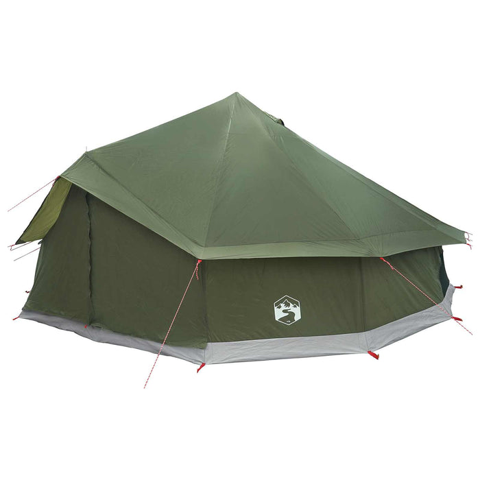 Cort Tipi Verde măsliniu 600 x 600 x 350 cm Poliester și oțel WALTI