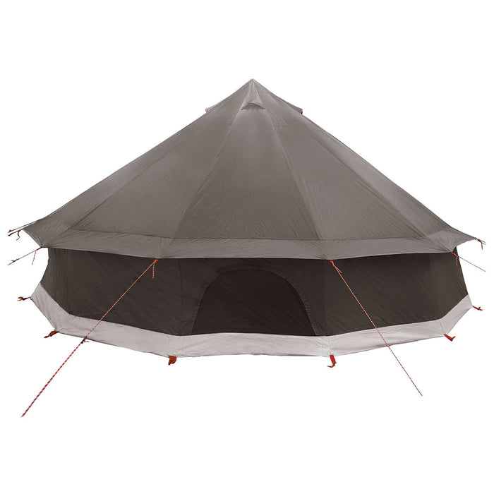 Cort Tipi Culoare Maro Gri 600 x 600 x 350 cm Poliester și oțel WALTI