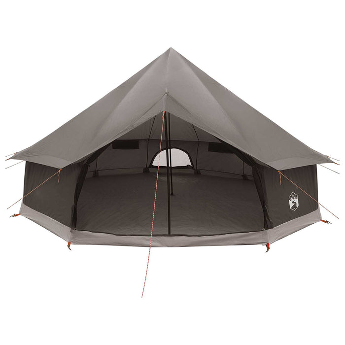 Cort Tipi Culoare Maro Gri 600 x 600 x 350 cm Poliester și oțel WALTI