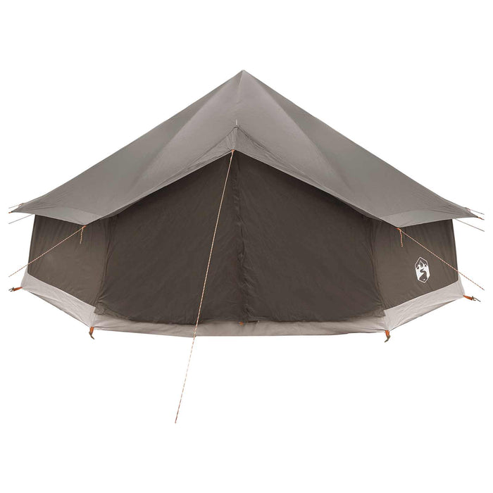 Cort Tipi Culoare Maro Gri 600 x 600 x 350 cm Poliester și oțel WALTI