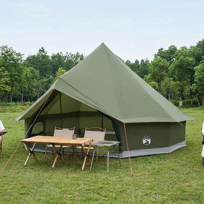 Cort Tipi Verde măsliniu 500 x 500 x 300 cm Poliester și oțel WALTI
