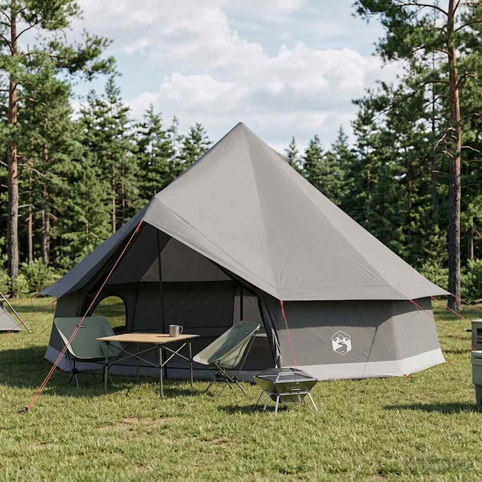 Cort Tipi Culoare Maro Gri 500 x 500 x 300 cm Poliester și oțel WALTI