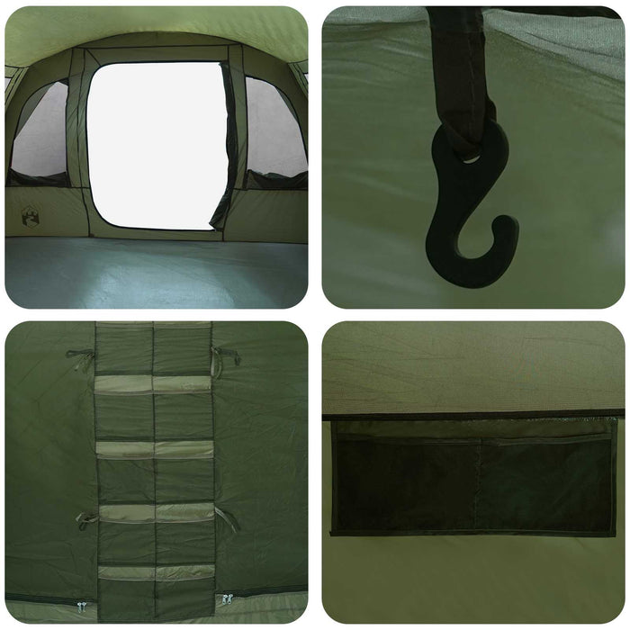 Cort tunel Verde măsliniu 427 x 315 x 178 cm Poliester și oțel WALTI