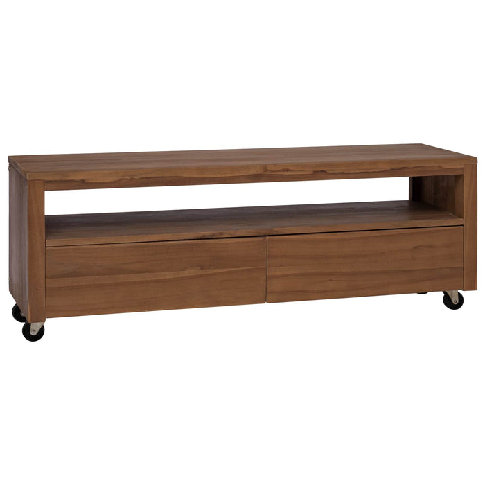 Cabinet TV 110 x 30 x 40 cm natural Lemn solid de tec WALTI