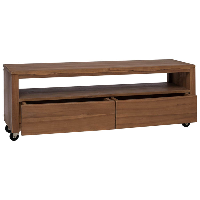 Cabinet TV 110 x 30 x 40 cm natural Lemn solid de tec WALTI