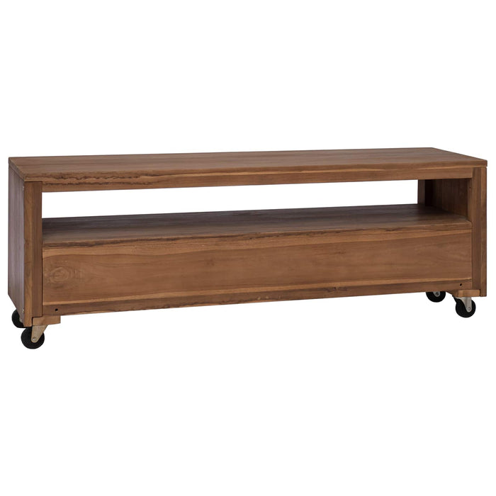 Cabinet TV 110 x 30 x 40 cm natural Lemn solid de tec WALTI