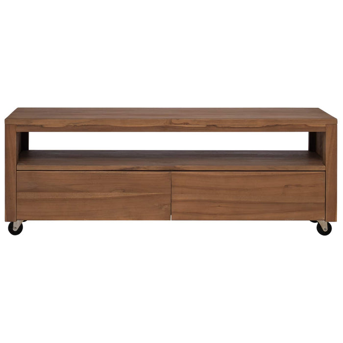 Cabinet TV 110 x 30 x 40 cm natural Lemn solid de tec WALTI