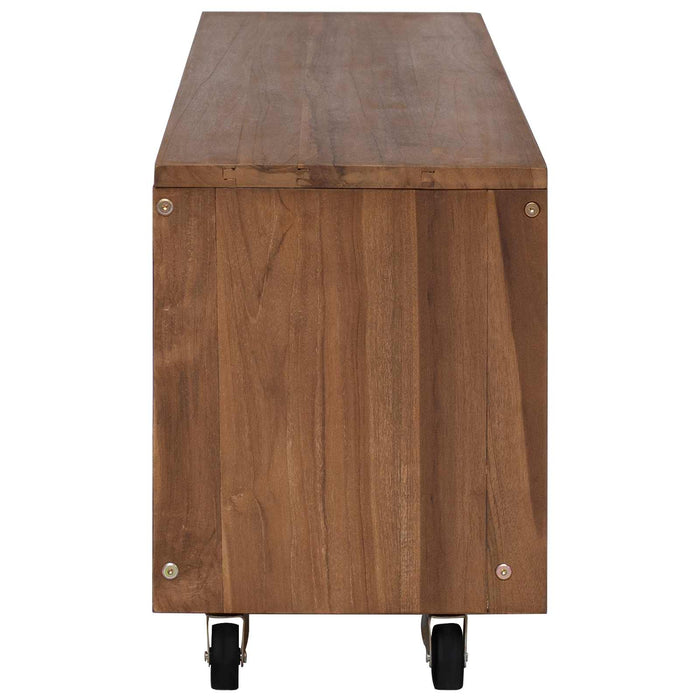 Cabinet TV 110 x 30 x 40 cm natural Lemn solid de tec WALTI