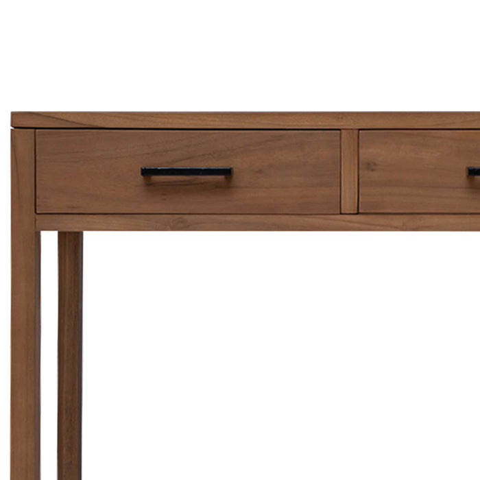 Birou cu Sertare natural Lemn solid de tec 80 x 50 x 75 cm WALTI