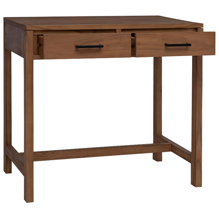Birou cu Sertare natural Lemn solid de tec 80 x 50 x 75 cm WALTI