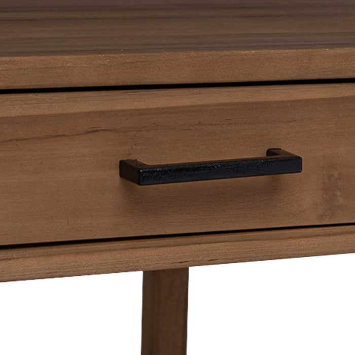 Birou cu Sertare natural Lemn solid de tec 110 x 50 x 75 cm WALTI
