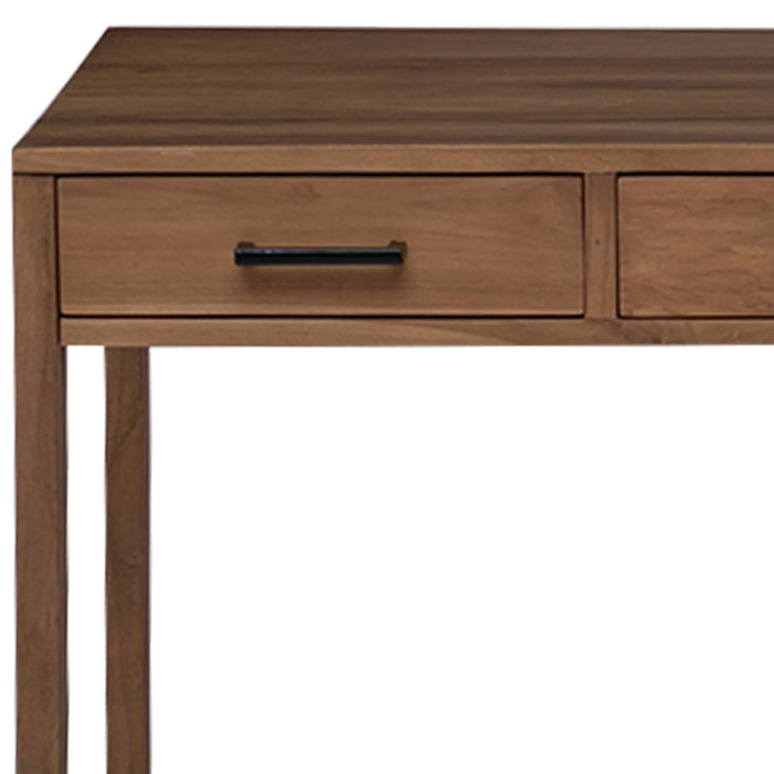 Birou cu Sertare natural Lemn solid de tec 110 x 50 x 75 cm WALTI