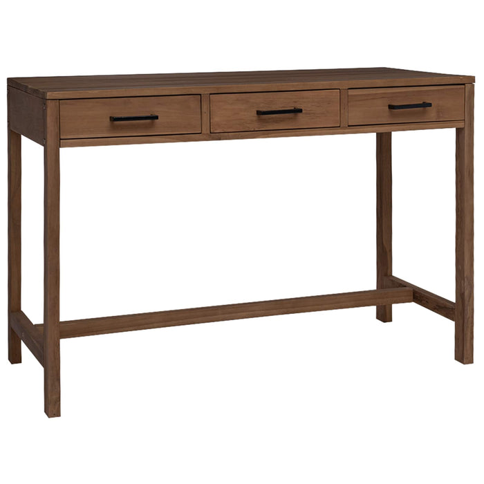 Birou cu Sertare natural Lemn solid de tec 110 x 50 x 75 cm WALTI