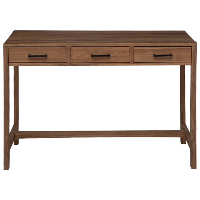 Birou cu Sertare natural Lemn solid de tec 110 x 50 x 75 cm WALTI