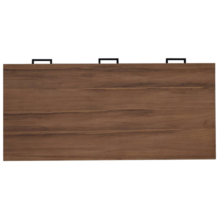 Birou cu Sertare natural Lemn solid de tec 110 x 50 x 75 cm WALTI