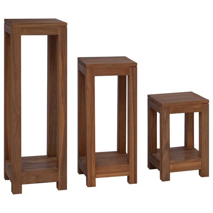 Suport pentru plante 3 buc. natural 25 x 25 x 80 cm WALTI