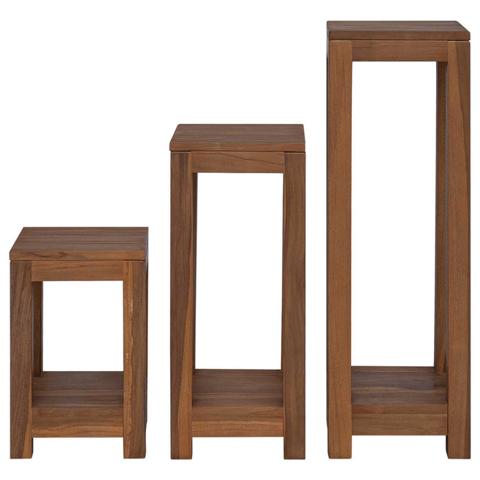 Suport pentru plante 3 buc. natural 25 x 25 x 80 cm WALTI