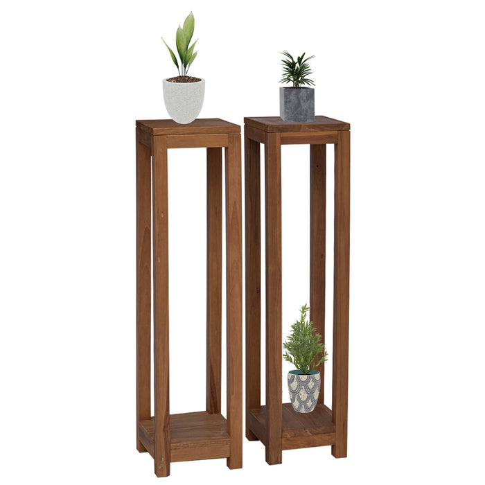 Suport pentru plante 2 buc. natural 25 x 25 x 100 cm WALTI