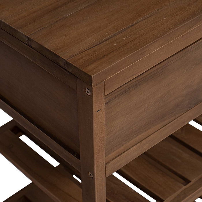 Dulap de Baie natural 60 x 45 x 75 cm Lemn solid de tec WALTI
