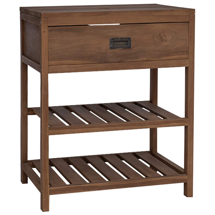 Dulap de Baie natural 60 x 45 x 75 cm Lemn solid de tec WALTI