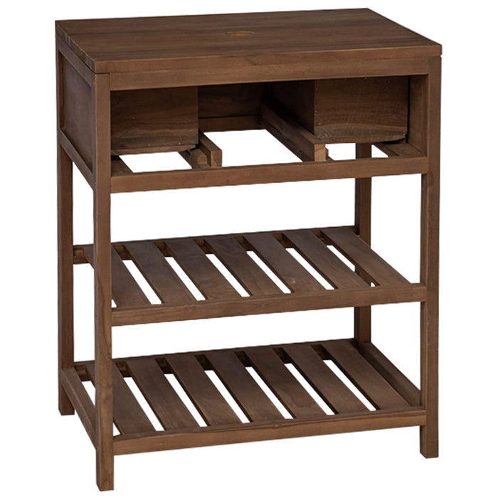 Dulap de Baie natural 60 x 45 x 75 cm Lemn solid de tec WALTI
