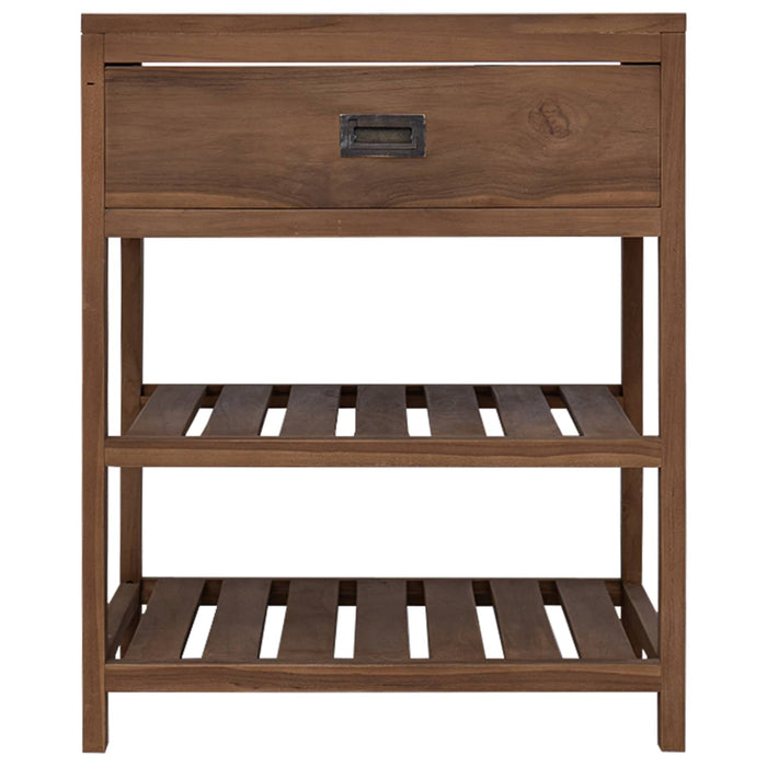 Dulap de Baie natural 60 x 45 x 75 cm Lemn solid de tec WALTI