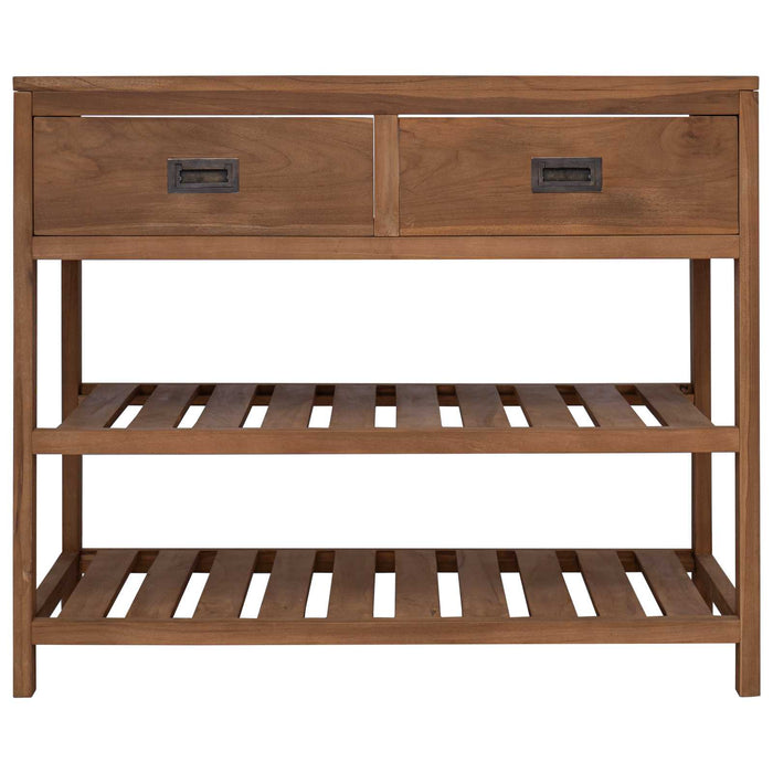 Dulap de Baie natural 90 x 45 x 75 cm Lemn solid de tec WALTI